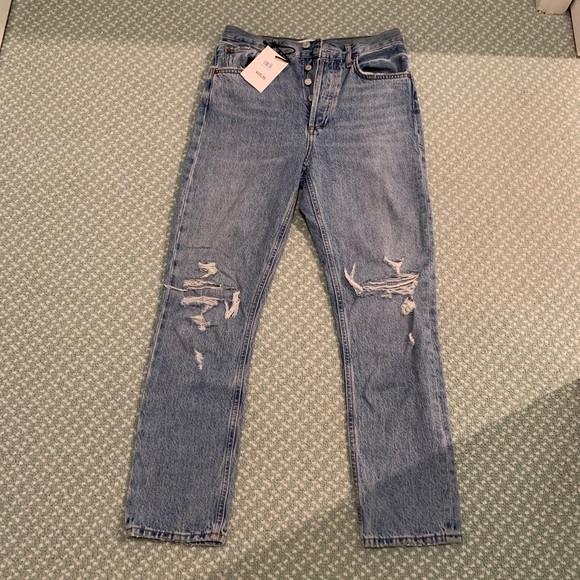 NWT AGOLDE Riley High Rise Crop size 25 - Picture 1 of 6